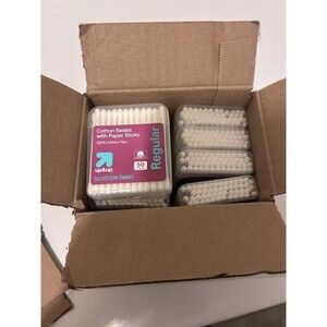 9 up&up 50ct Cotton Swabs with Paper Sticks
